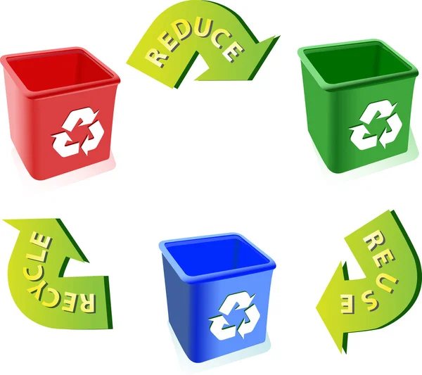 Reciclar, reutilizar, reducir — Archivo Imágenes Vectoriales