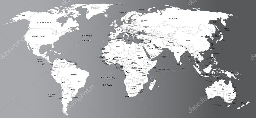 Political map of world