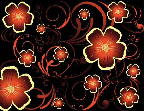 Différents types de fleurs — Image vectorielle