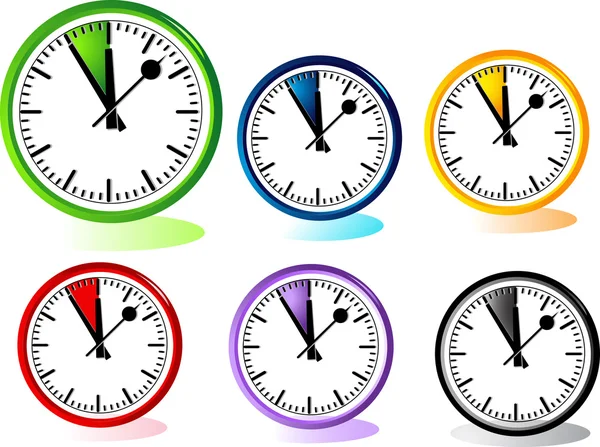 Ilustración de diferentes relojes — Vector de stock