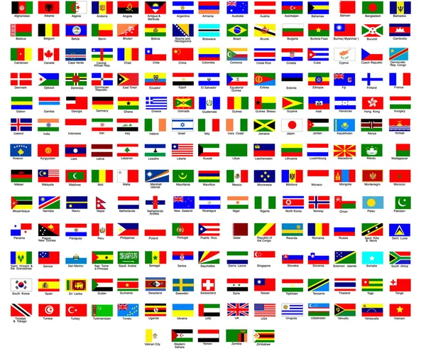 Прапори всіх країн світу — стоковий вектор