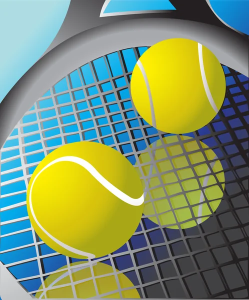 Tennisball und Schläger — Stockvektor