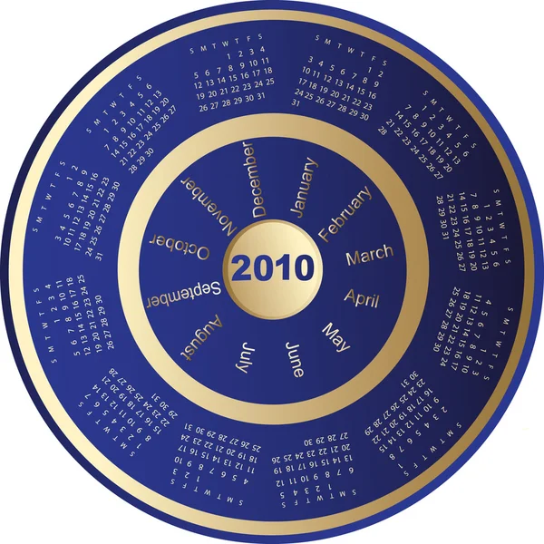 Kalender, 2010 — Stockvektor