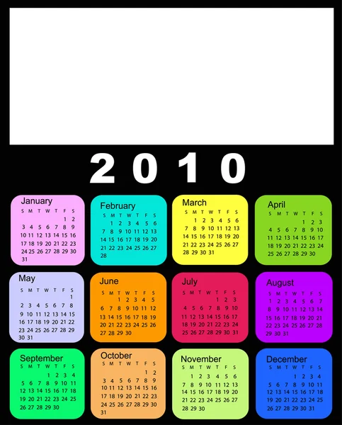 Kalender, 2010 — Stockvector