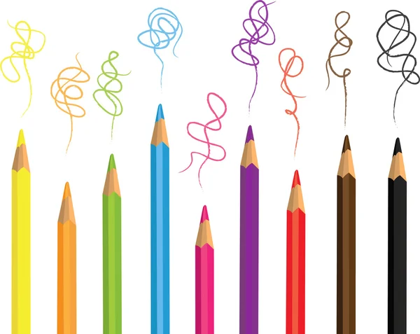 Lápis coloridos — Vetor de Stock