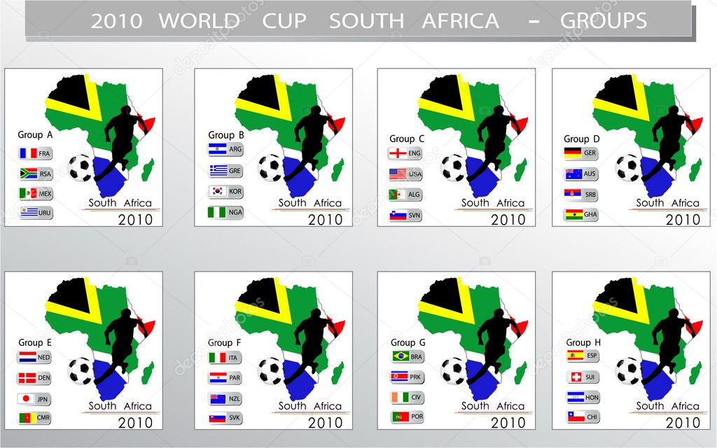 World Cup South Africa balls - Groups