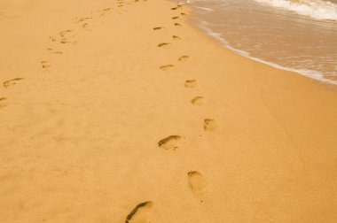 Footprint in the sand clipart