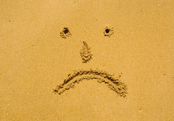 Smiley in the sand — Stock Photo, Image