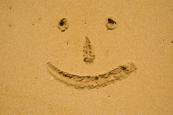 Smiley in the sand — Stock Photo, Image