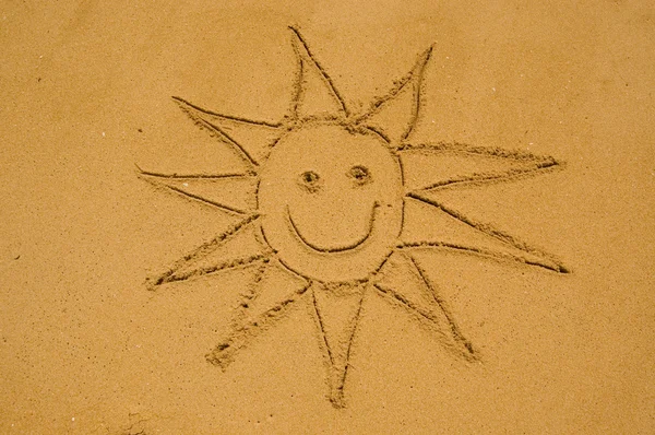 在沙滩上晒太阳 — 图库照片