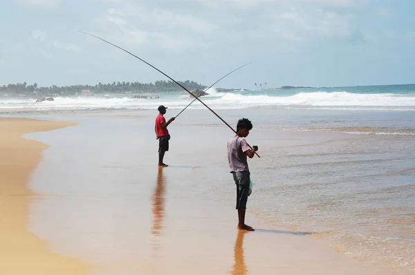 Boys are  fishing — Stock Photo, Image