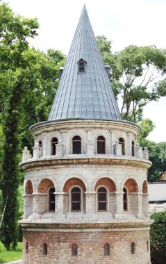 Famous medieval Galata Tower in Istanbul clipart