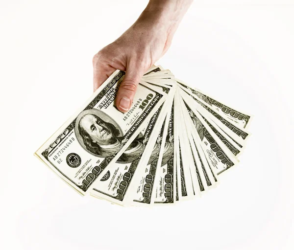 Female hands with dollars — Stock Photo, Image