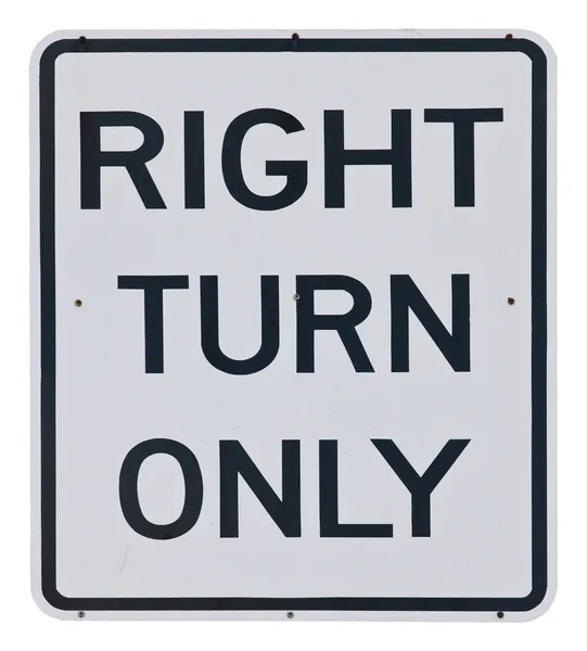 Right Turn Only — Stock Photo, Image