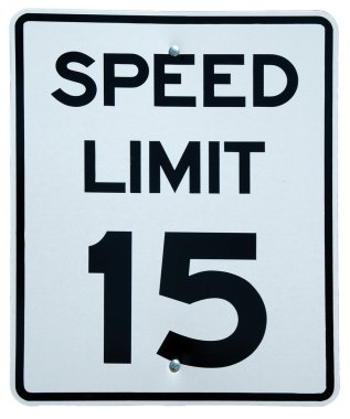Speed Limit 15 clipart