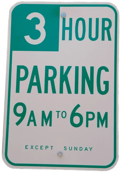 Tre timmars parkering — Stockfoto