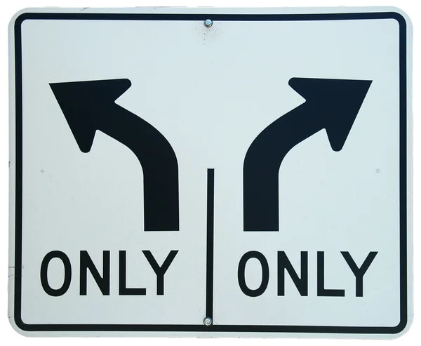 Esquerda / Direita Turn Lane — Fotografia de Stock