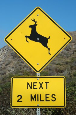 Deer Crossing clipart