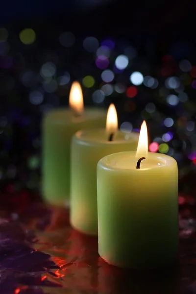 Candle on dark background — Stock Photo, Image