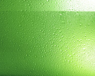 Green background with water drops clipart