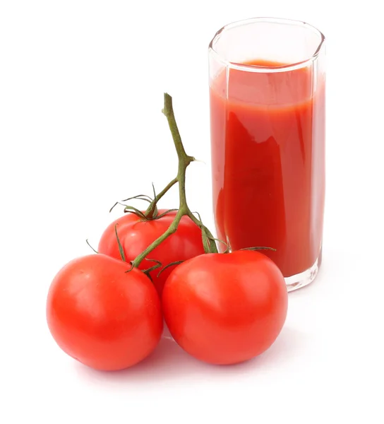 Tomaten und Saft — Stockfoto