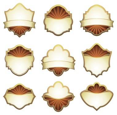 Set of vector labels clipart