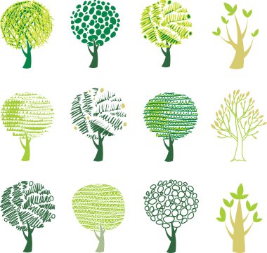 Set of tree clipart