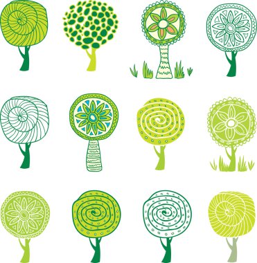 Set of tree clipart