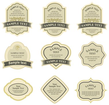 Set of vector labels clipart