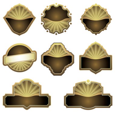 Set of label design elements clipart