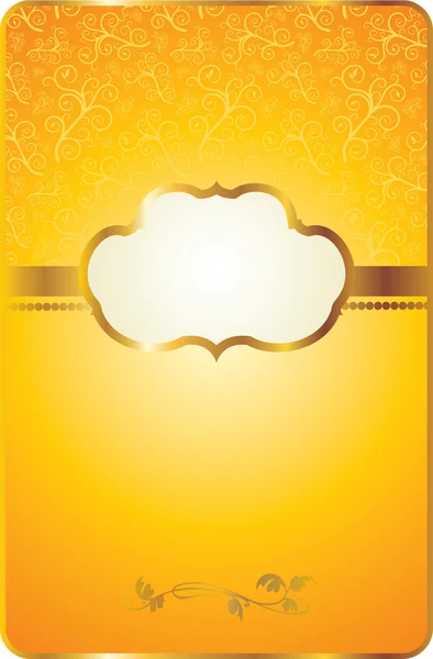 Cartão vintage com emblema de ouro —  Vetores de Stock