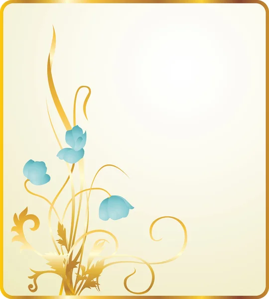 Φόντο με μπλε λουλούδια — Διανυσματικό Αρχείο