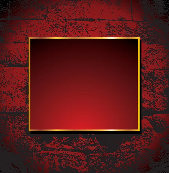 Brickwall background with frame — Stock Vector