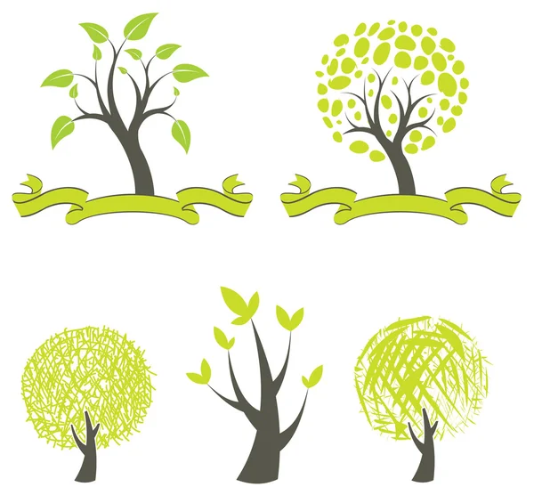 Cadre avec arbre — Image vectorielle