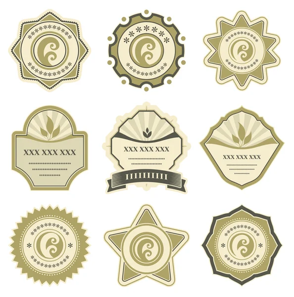Conjunto de elementos de diseño de etiquetas — Vector de stock