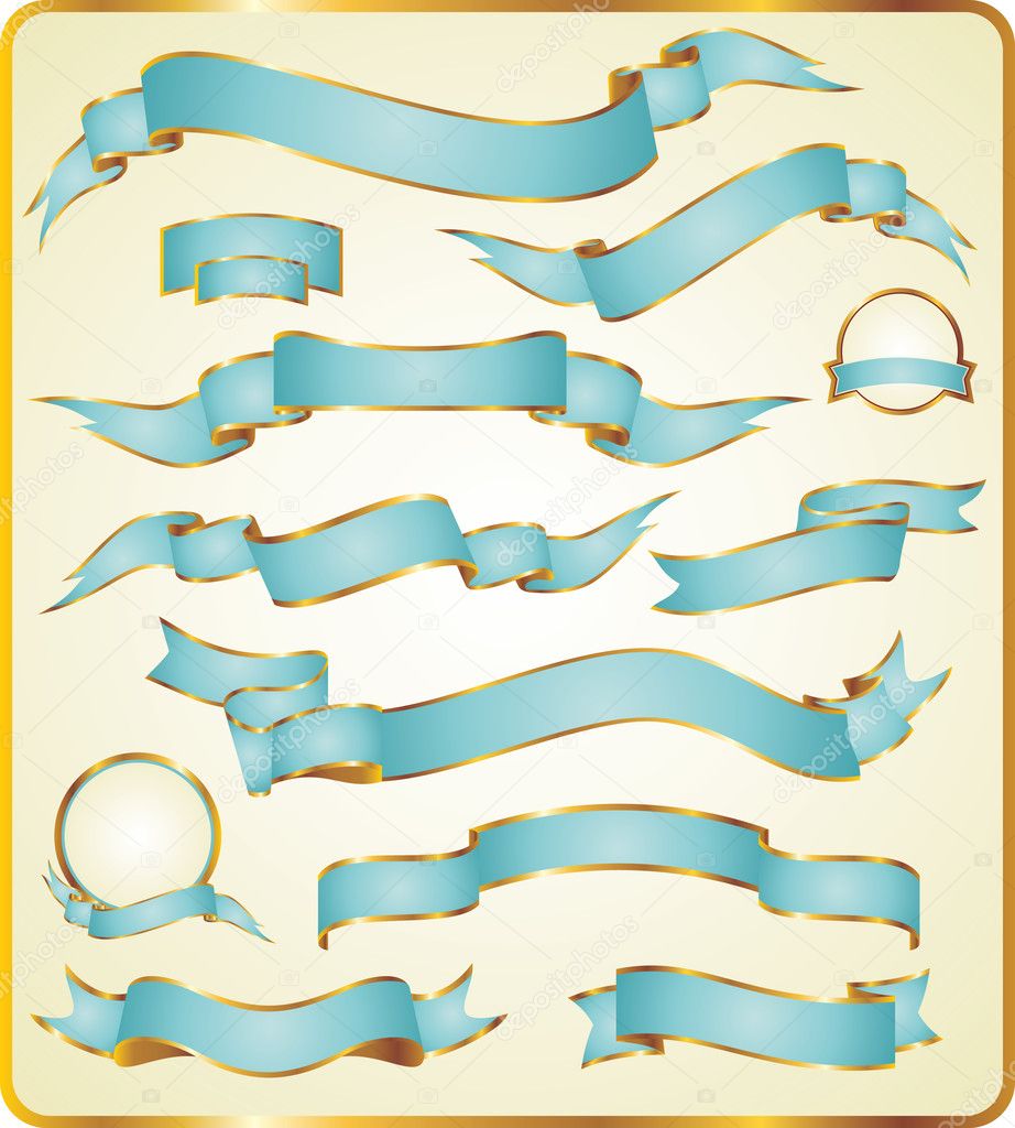 Set of vector ribbons