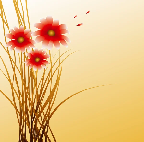 Φόντο με ανθοδέσμη λουλουδιών — Διανυσματικό Αρχείο