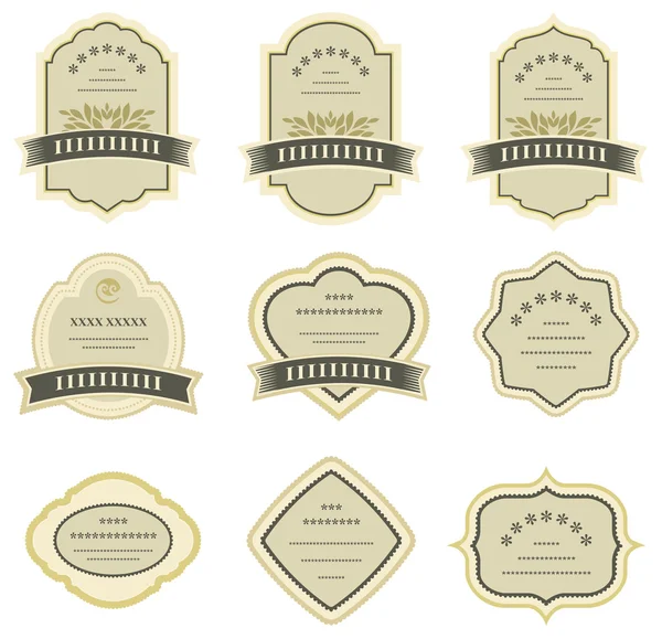 stock vector Set of labels