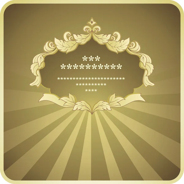 Background with gold frame — Stock Vector