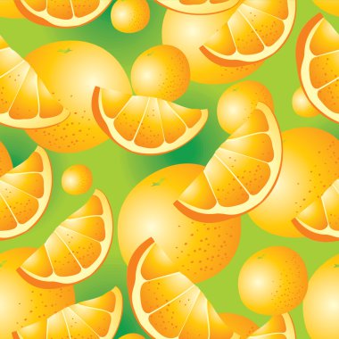 Seamless background with orange clipart