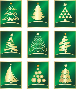 Set of fir tree clipart