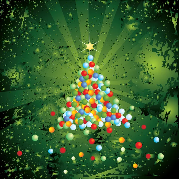 Sfondo con albero di Natale — Vettoriale Stock