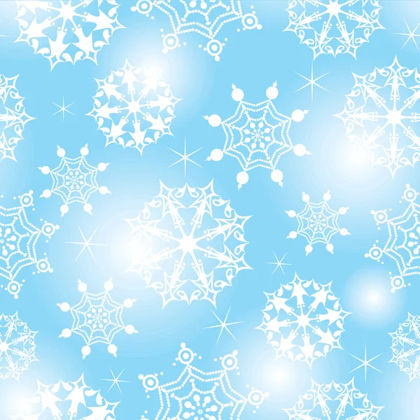 Seamless snowflake background — Stock Vector