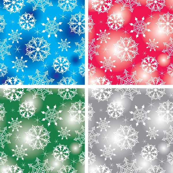 Snowflake seamless background — Stock Vector