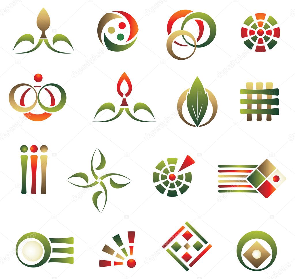Set of logo design elements