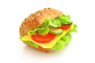 Fresh sandwich with cheese clipart