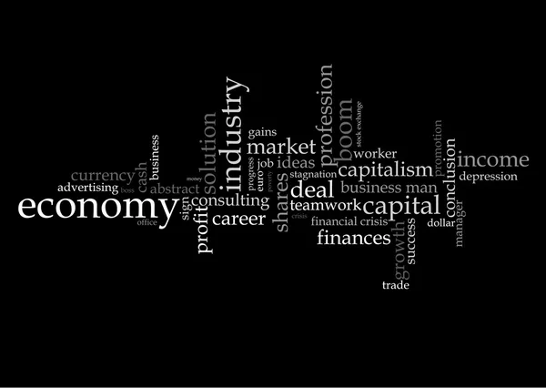 Illustration with economic terms — Stock Photo, Image