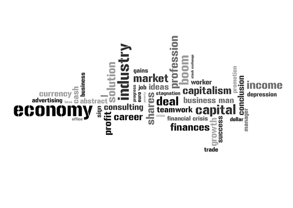Illustration with economic terms — Stock Photo, Image