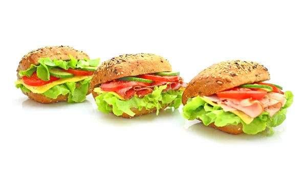야채와 신선한 샌드위치 — 스톡 사진