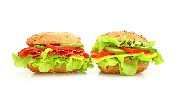 Friss zöldség szendvicset — Stock Fotó